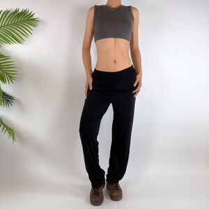 Vintage Y2K Black Indie Grunge Slinky 2000s Women's Pants / Size: Small